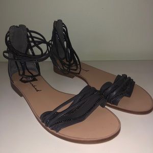 7 For All Mankind Beaded Sandals